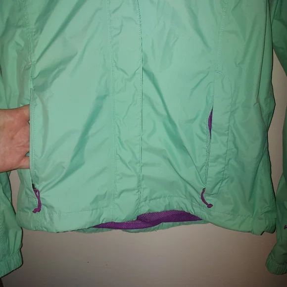 The North Face Green/Purple Hyvent Jacket - Picture 6 of 12